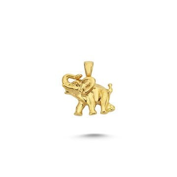 Beelo Gold 14K Altın Fil Kolye Ucu