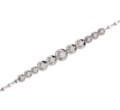 Beelo Gold 18K Beyaz Altın Pırlanta Bileklik BGA0587BL