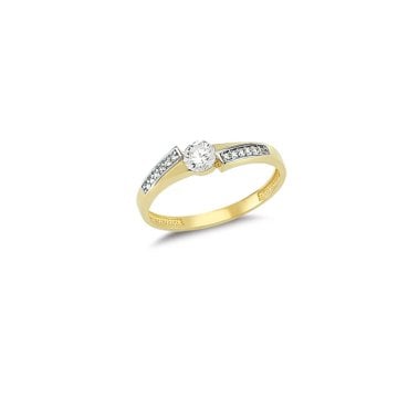 Beelo Gold 14K Altın Taşlı Yüzük 