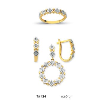 Beelo Gold 14K Altın Üçlü Set BGTKH134