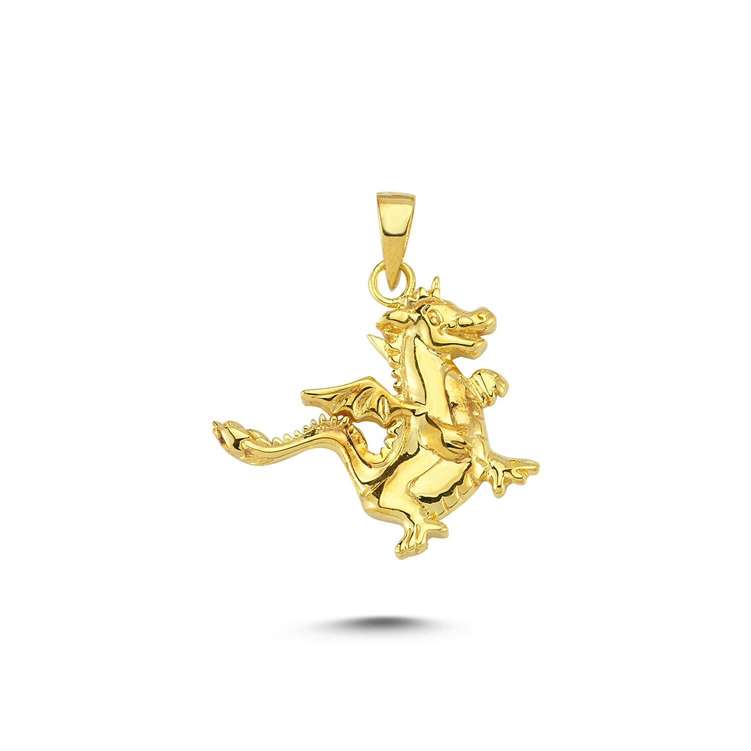 Beelo Gold 14K Altın Ejderha Kolye Ucu