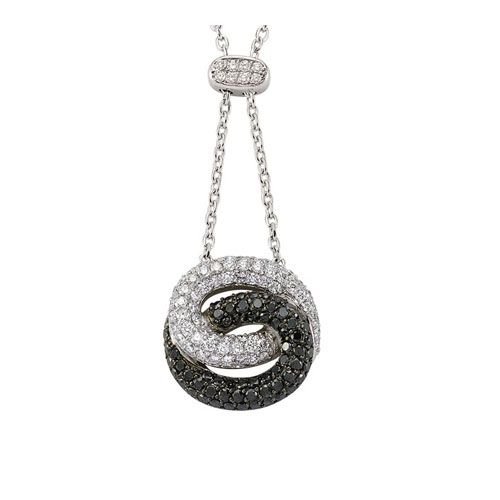 Beelo Gold 18K Beyaz Altın 1.78 karat Tasarim Pırlanta Kolye BGTK9258S