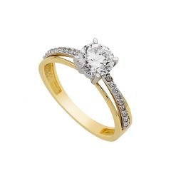 Beelo Gold 14K Altın Tek Taş Yüzük TYTT058