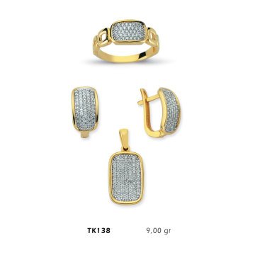 Beelo Gold 14K Altın Üçlü Set BGTKH138