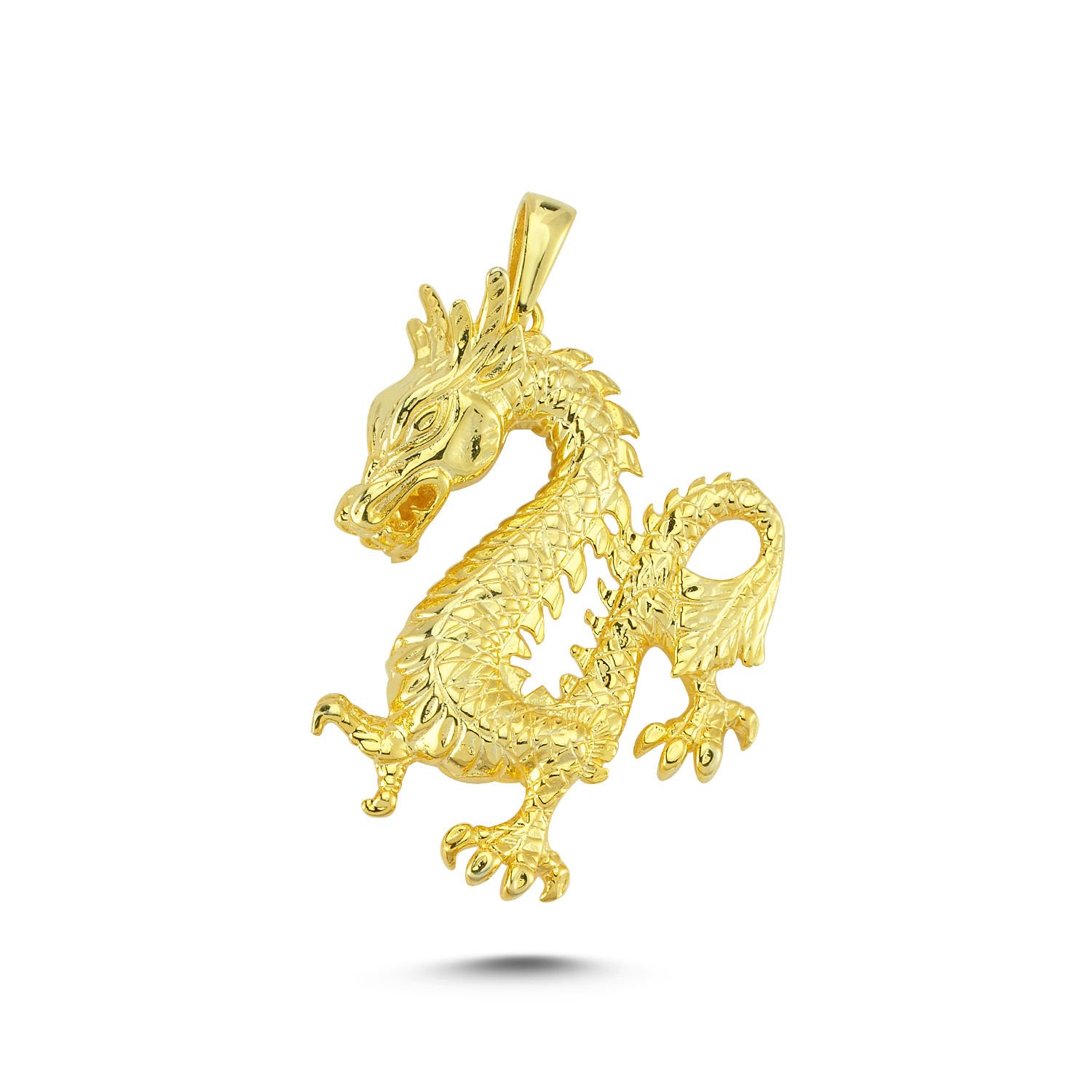 Beelo Gold 14K Altın Ejderha Kolye Ucu
