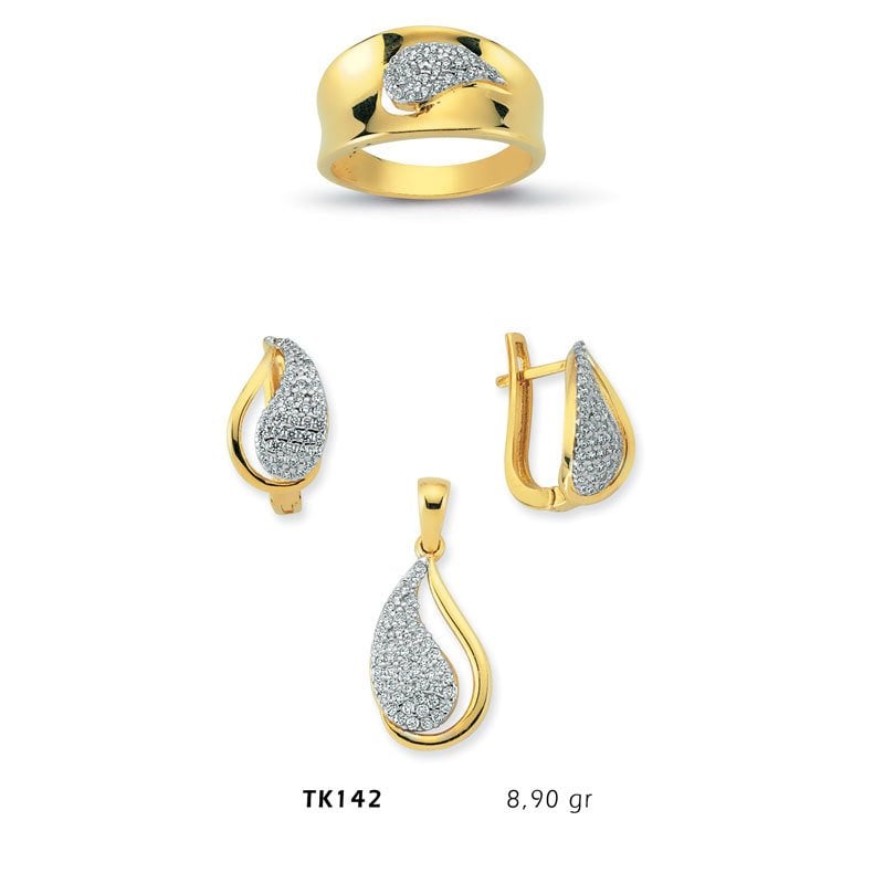 Beelo Gold 14K Altın Üçlü Set BGTKH142