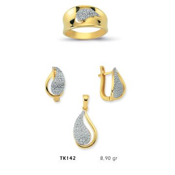 Beelo Gold 14K Altın Üçlü Set BGTKH142