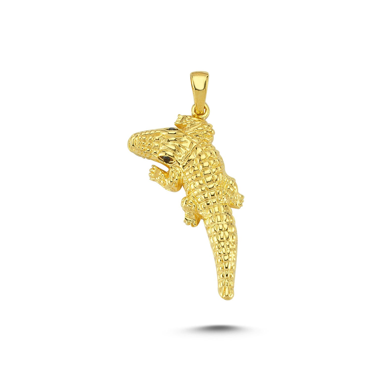 Beelo Gold 14K Altın Timsah Kolye Ucu