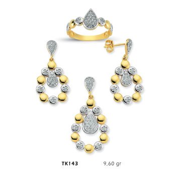 Beelo Gold 14K Altın Üçlü Set BGTKH143
