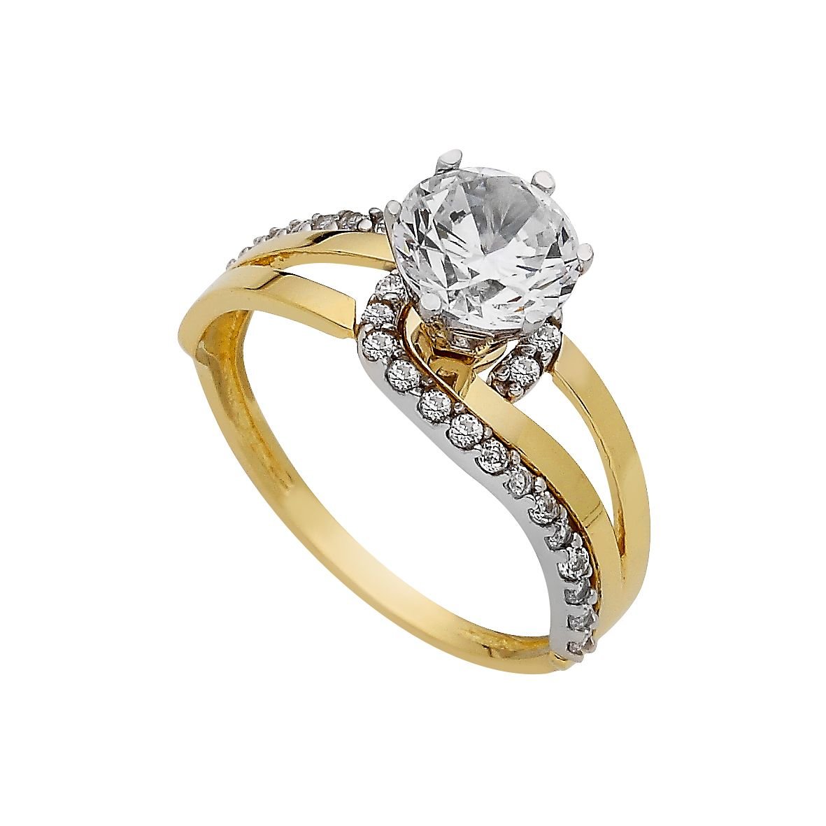 Beelo Gold 14K Altın Tek Taş Yüzük TYTT064