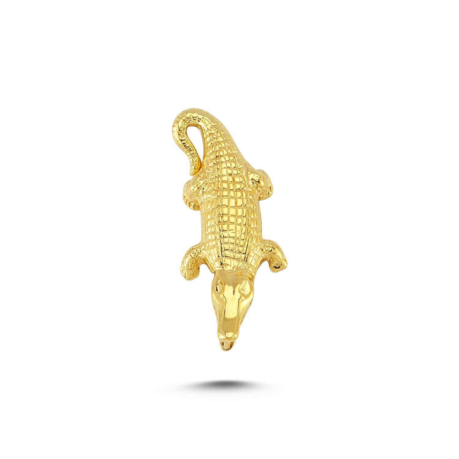Beelo Gold 14K Altın Timsah Kolye Ucu