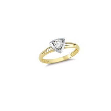 Beelo Gold 14K Altın Tektaş Alyans Yüzük