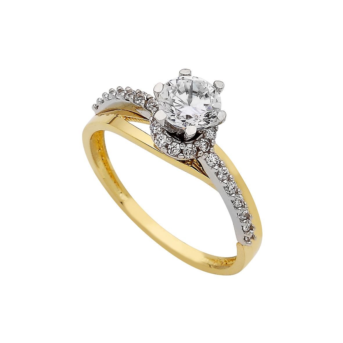 Beelo Gold 14K Altın Tek Taş Yüzük TYTT065