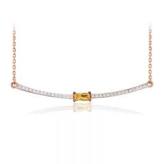 Beelo Silver  Rose 925K Gümüş Zirkon Tasarım Kolye