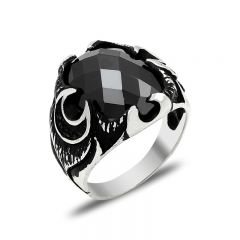 Beelo Silver 925K Gümüş Oniks Erkek Yüzük BSBT021