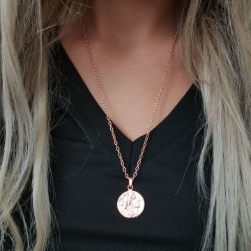 Beelo Silver 925K Gümüş Tasarım Madolyon Kolye