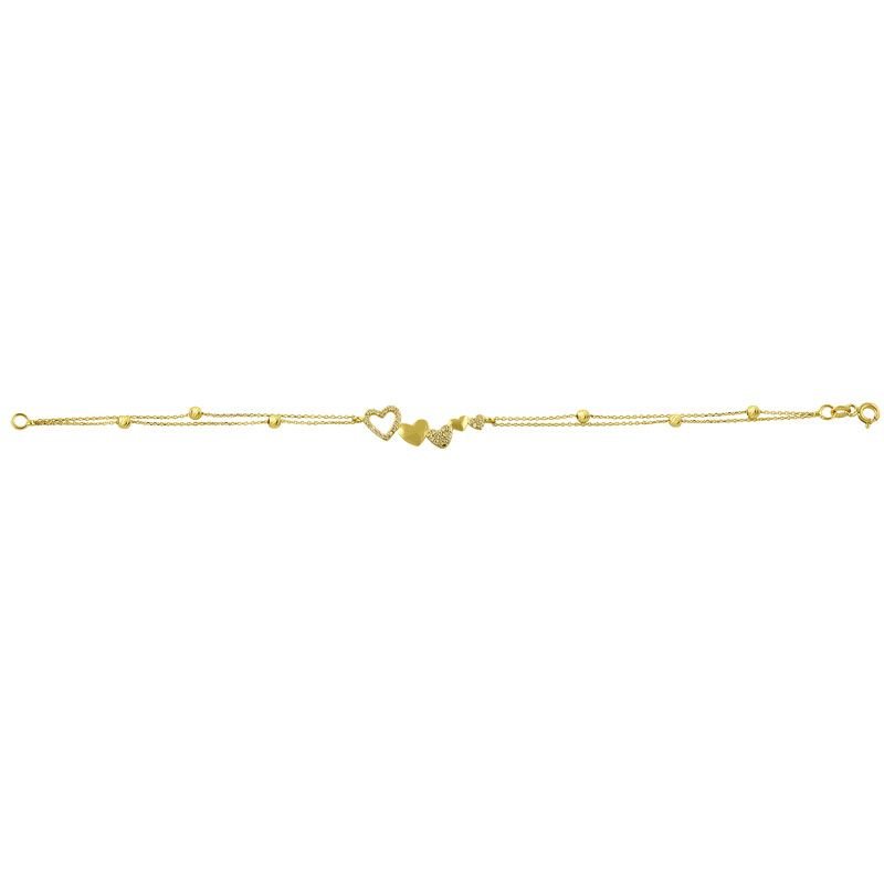 Beelo Gold 14K Altın Kalp Bileklik