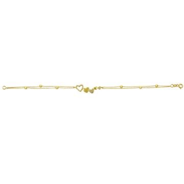 Beelo Gold 14K Altın Kalp Bileklik