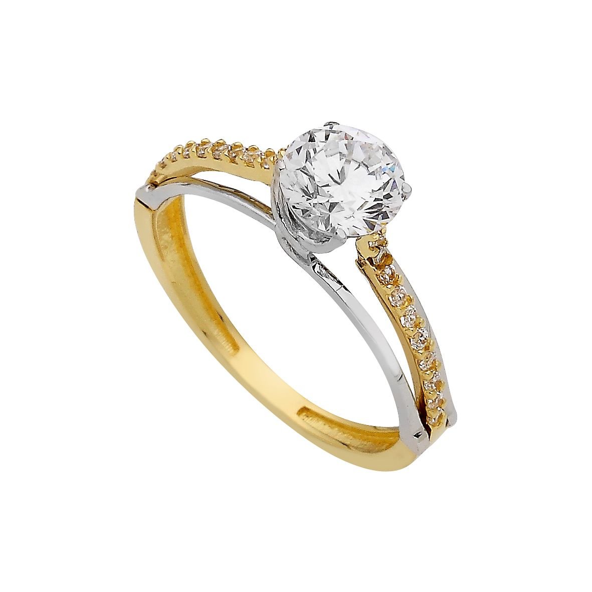 Beelo Gold 14K Altın Tek Taş Yüzük TYTT070