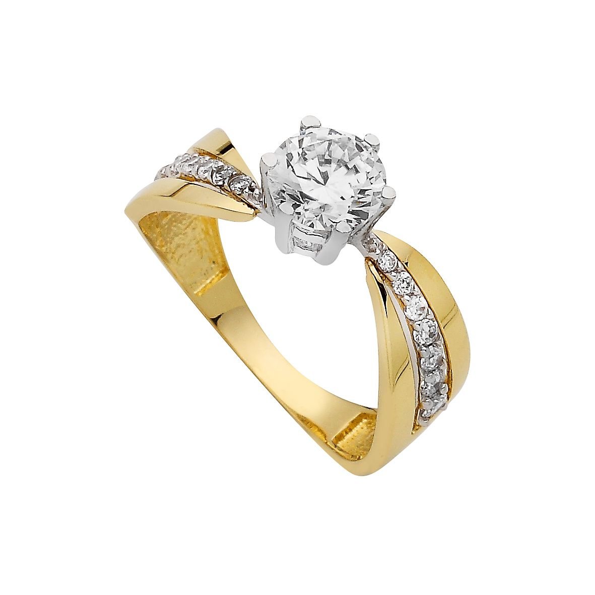 Beelo Gold 14K Altın Tek Taş Yüzük TYTT071