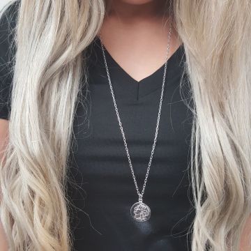 Beelo Silver 925K Gümüş Tasarım Madolyon Kolye