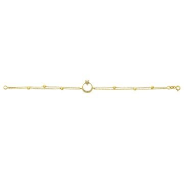 Beelo Gold 14K Altın Ay Yıldız Bileklik