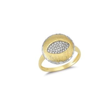 Beelo Gold 14K Altın Tasarım Yuvarlak Yüzük