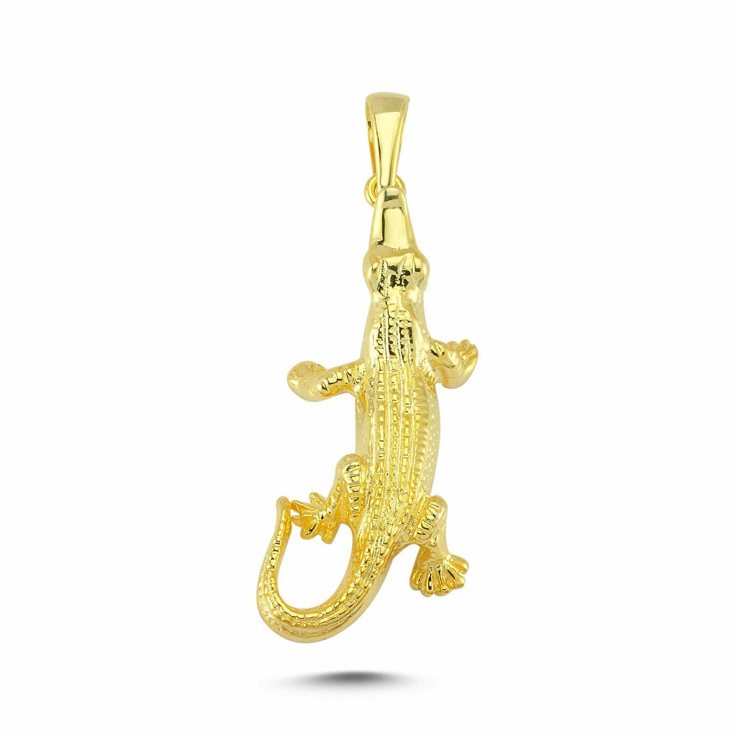 Beelo Gold 14K Altın Timsah Kolye Ucu