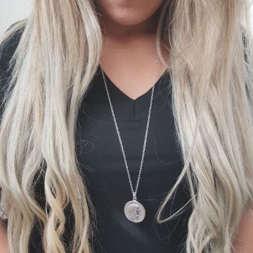 Beelo Silver 925K Gümüş Tasarım Madolyon Kolye