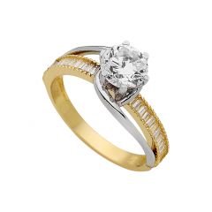 Beelo Gold 14K Altın Tek Taş Yüzük TYTT076