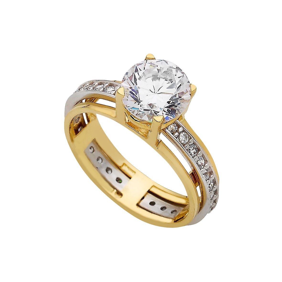 Beelo Gold 14K Altın Tek Taş Yüzük TYTT092