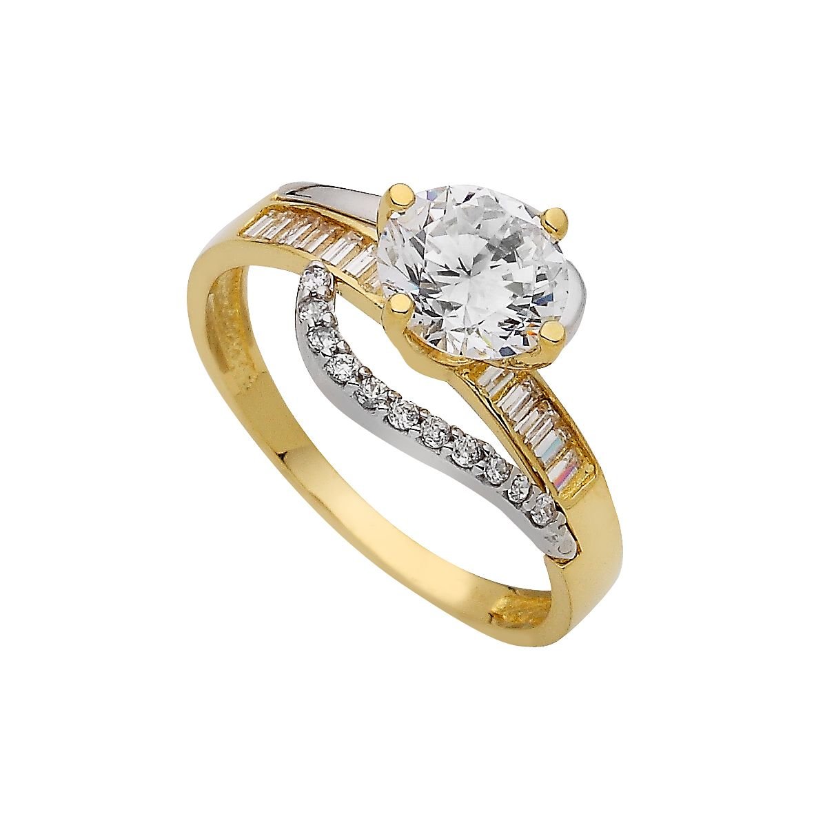 Beelo Gold 14K Altın Tek Taş Yüzük TYTT093