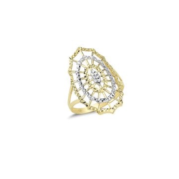 Beelo Gold 14K Altın Tasarım Örümcek Ağı Yüzük