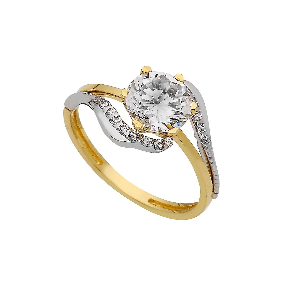 Beelo Gold 14K Altın Tek Taş Yüzük TYTT094