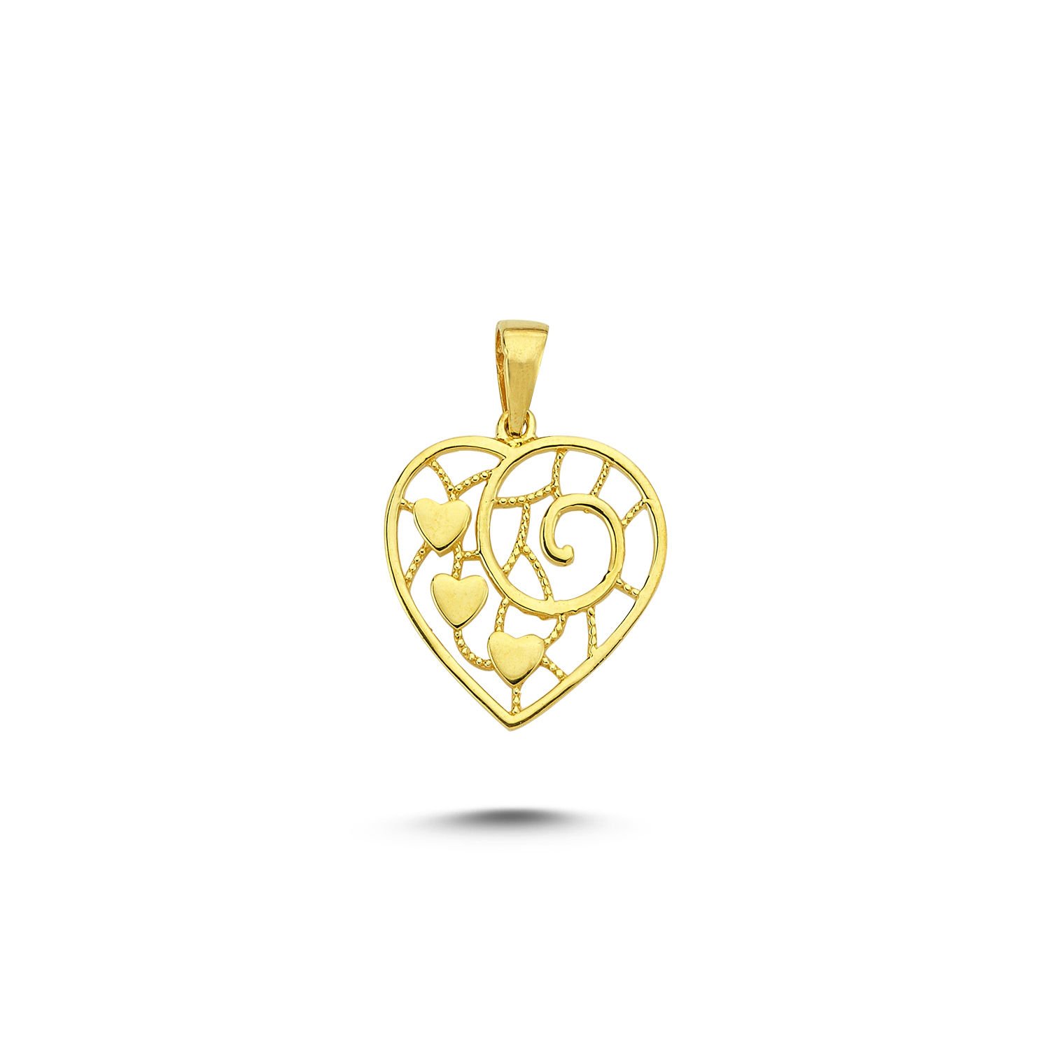 Beelo Gold 14K Altın Kalp Kolye Ucu
