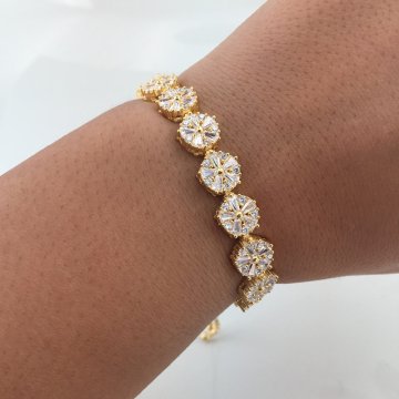 Beelo Silver 925K Gümüş Çiçek  Bileklik