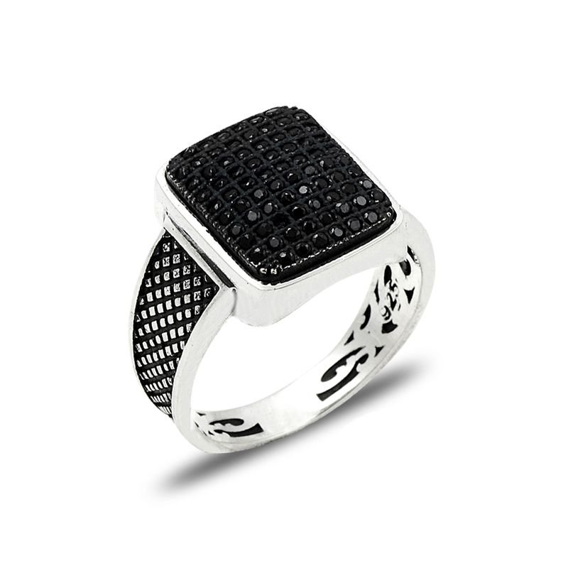 Beelo Silver 925K Gümüş Zirkon Erkek Yüzük BSBT053