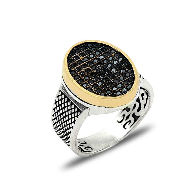 Beelo Silver 925K Gümüş Zirkon Erkek Yüzük BSBT054