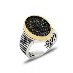 Beelo Silver 925K Gümüş Zirkon Erkek Yüzük BSBT054