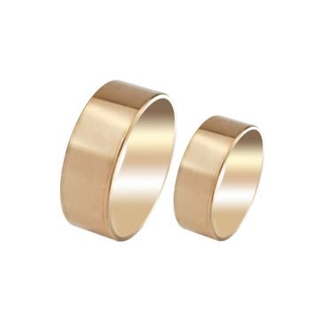 Beelo Gold 14K Altın 8 mm Alyans İkili Set Yüzük