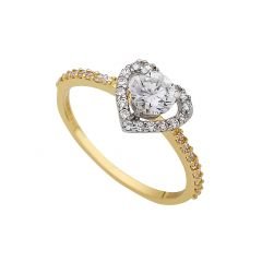 Beelo Gold 14K Altın Tek Taş Yüzük TYTT100