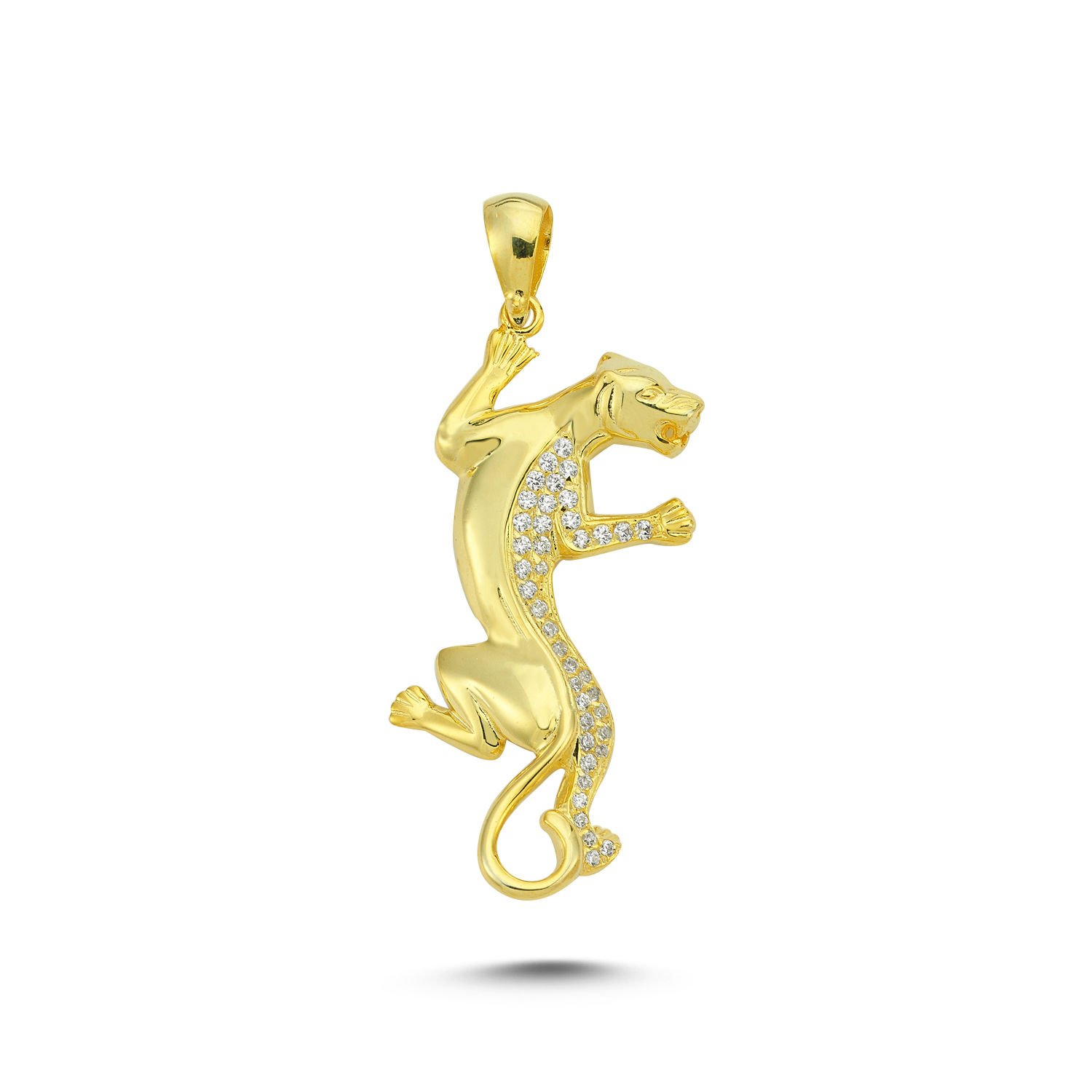 Beelo Gold 14K Altın Panter Taşlı Kolye Ucu