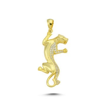 Beelo Gold 14K Altın Panter Taşlı Kolye Ucu