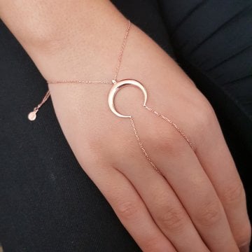 Beelo Silver 925K Gümüş Tasarım Hilal Şahmeran Bileklik