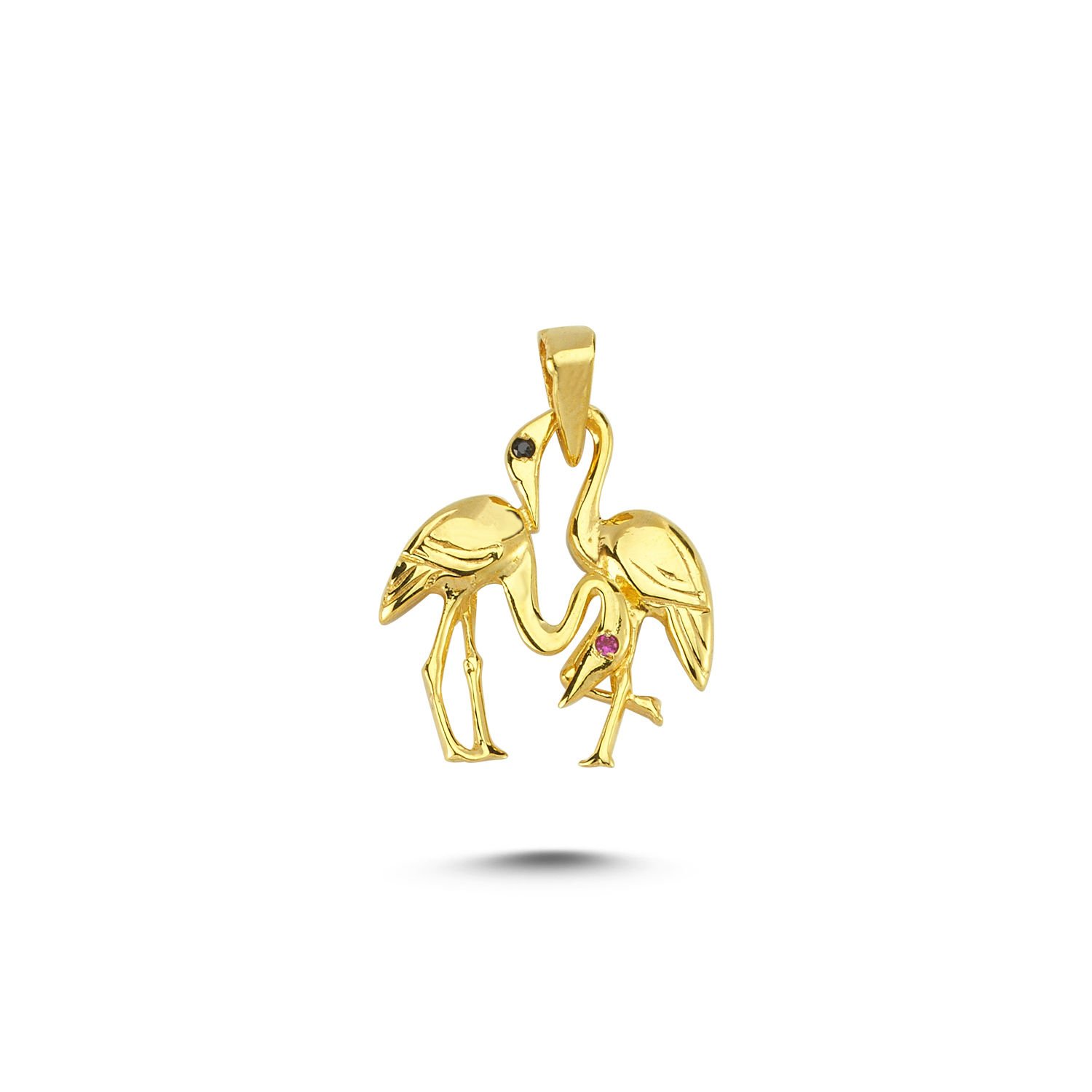 Beelo Gold 14K Altın Flamingo Kolye Ucu