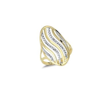 Beelo Gold 14K Altın Elmas Kesim Tasarım Yüzük