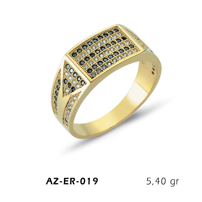 Beelo Gold 14K Altın Erkek Yüzük BGAZER019