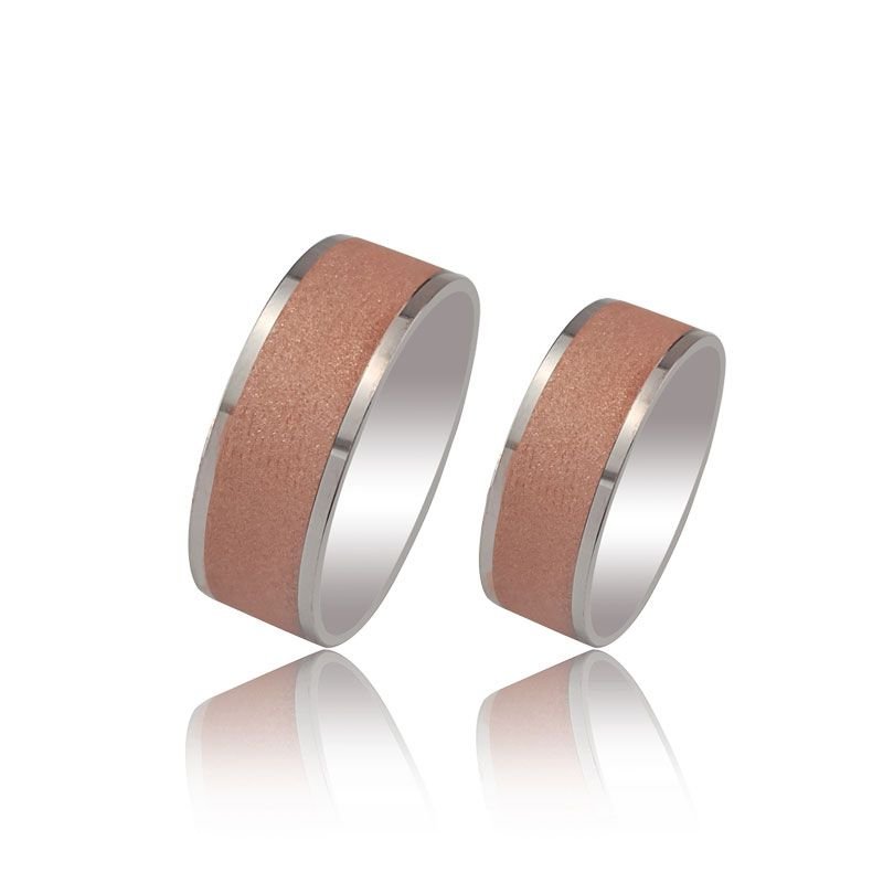 Beelo Gold 14K Altın 8 mm Alyans İkili Set Yüzük