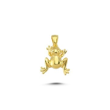 Beelo Gold 14K Altın Kurbağa Kolye Ucu