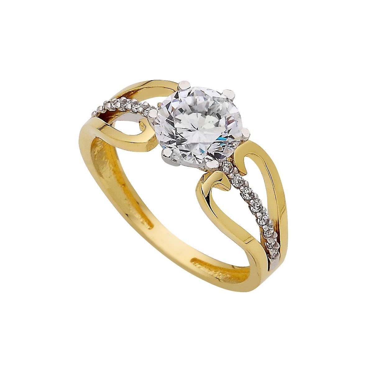 Beelo Gold 14K Altın Tek Taş Yüzük TYTT111